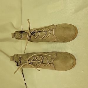 NWOT wedge heel lace up ankle booties